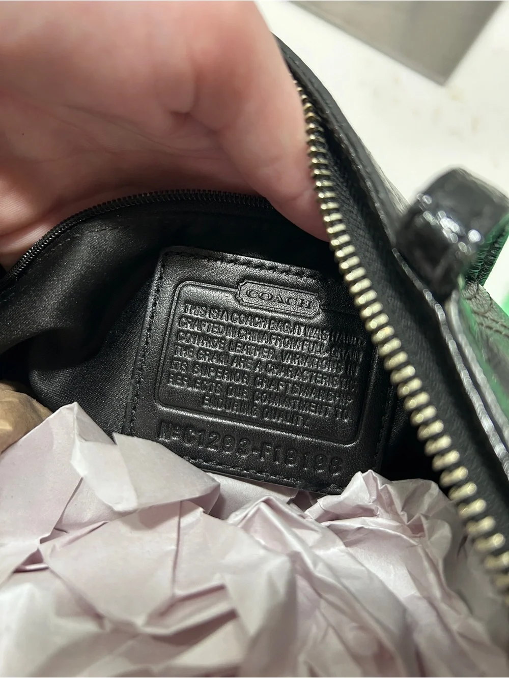 Coach Black Patent Leather Tote